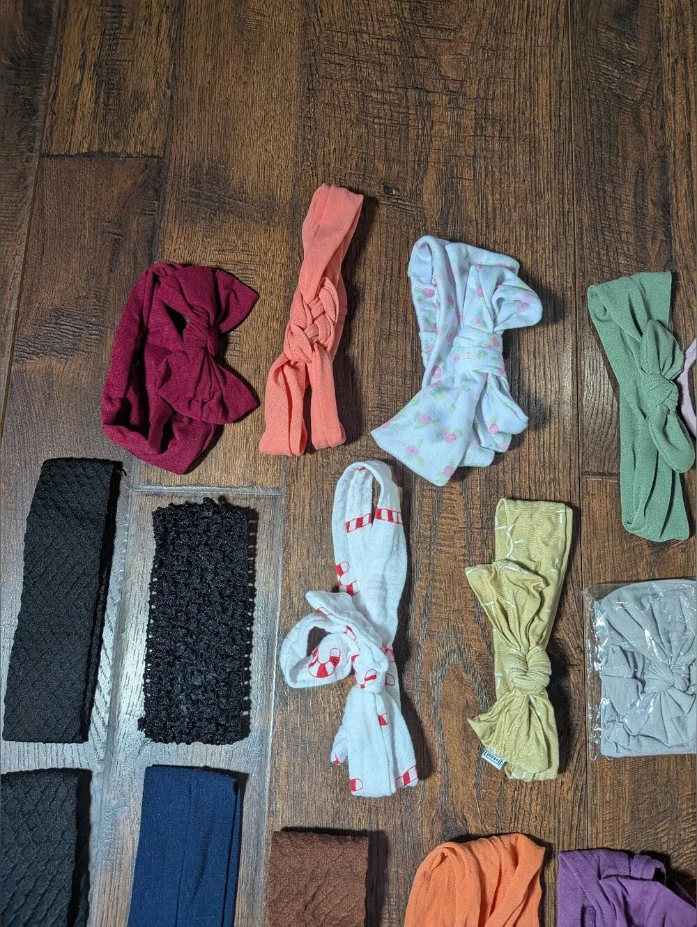 Lot Of 25 Baby Girl Bow Headbands Soft Stretch Hair Infant